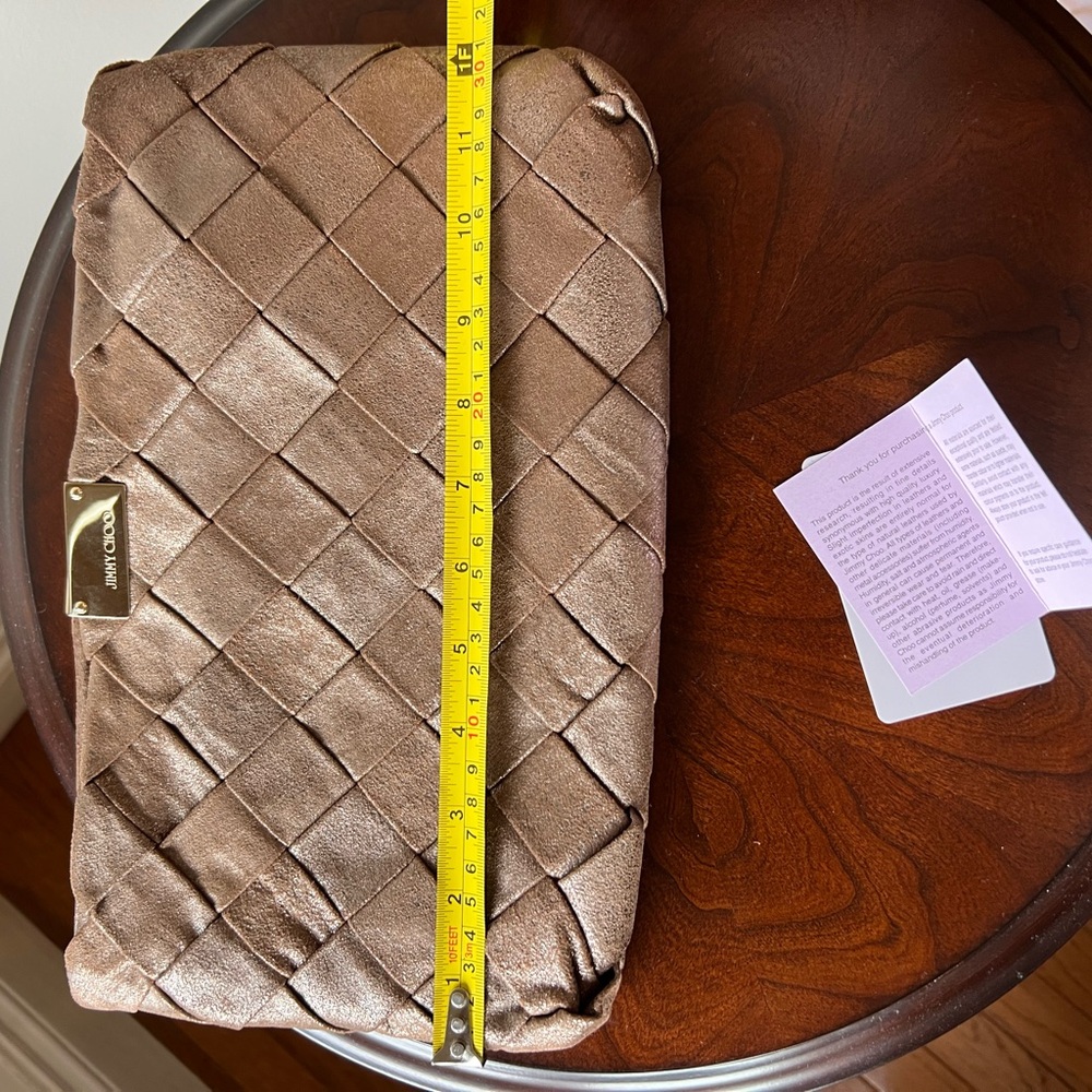 Jimmy Choo Woven Suede Clutch - Picture 3 of 11